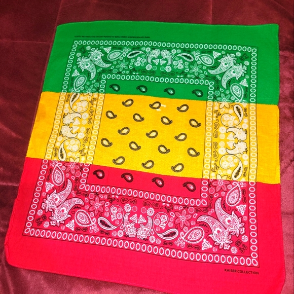 Accessories | Custom Rasta Red Yellow Green Flag Bandana Banner ...